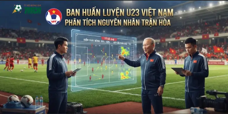 Ban huấn luyện U23 Việt Nam phân tích nguyên nhân trận hòa