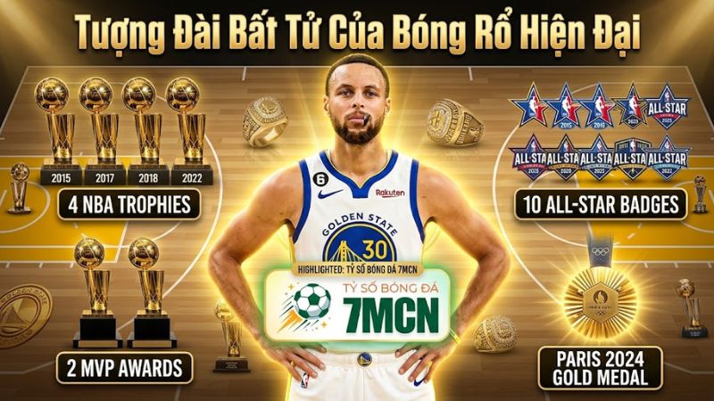 Stephen Curry ăn mừng tấm huy chương vàng Olympic Paris cùng bộ sưu tập danh hiệu đồ sộ