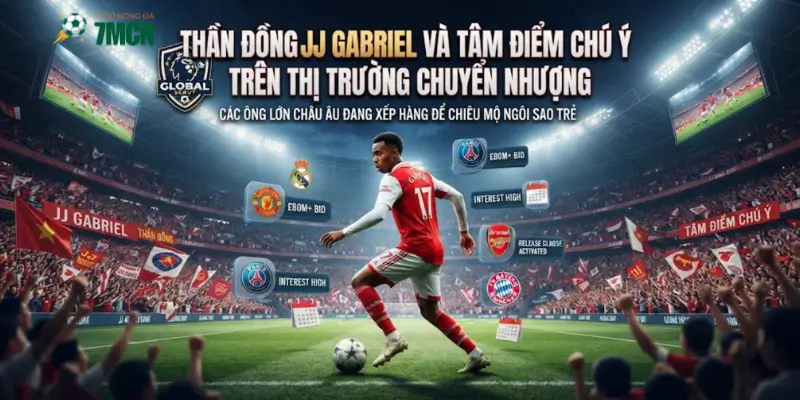Thần đồng JJ Gabriel và tâm điểm chú ý trên thị trường chuyển nhượng