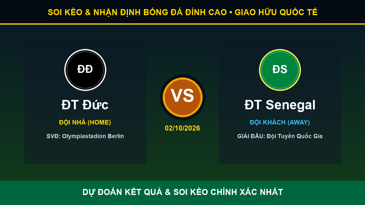 nhận định trận ĐT Đức và ĐT Senegal - Banner đối đầu ĐT Đức vs ĐT Senegal