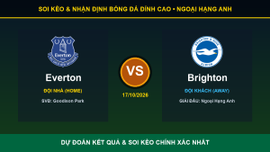 Soi kèo 7M trận Everton và Brighton ngày 17/10/2026