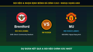 Tỷ lệ kèo 7M trận Brentford và MU ngày 08/10/2026